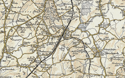 Old map of Barnt Green in 1901-1902