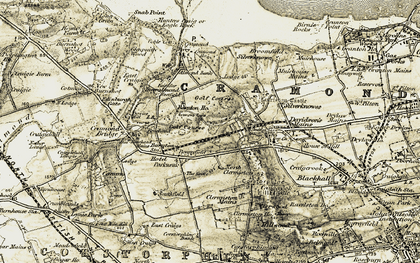 Old map of Barnton in 1903-1906