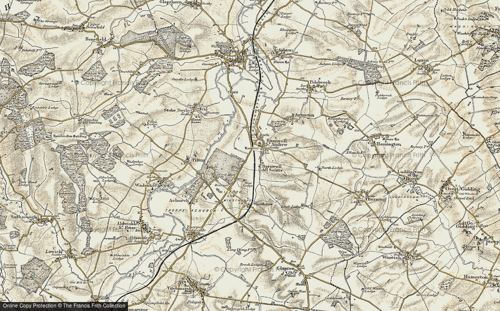 Old Map of Barnwell, 1901-1902 in 1901-1902