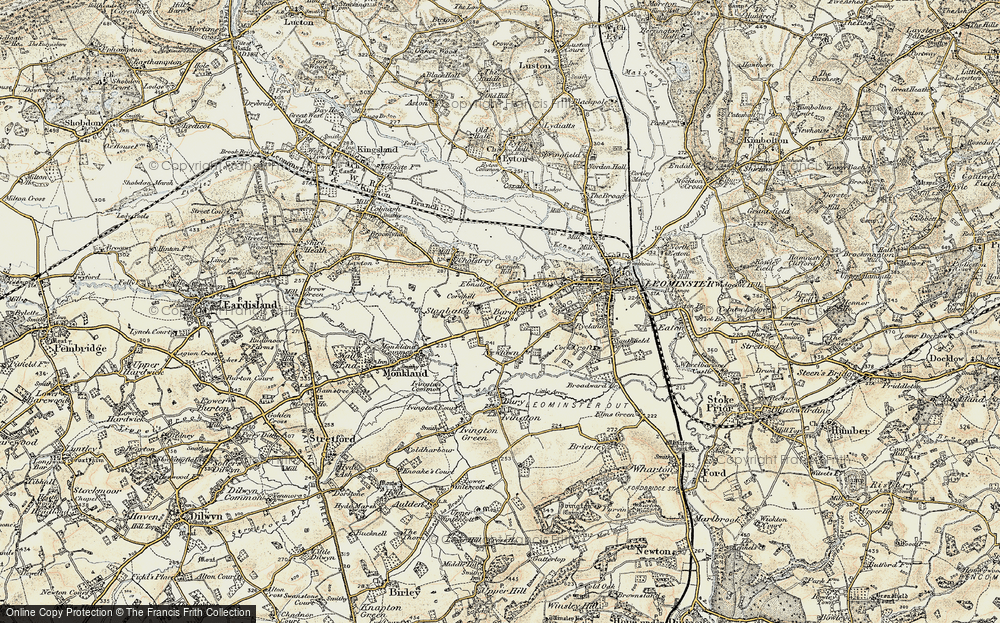 Old Map of Historic Map covering Newtown in 1900-1903