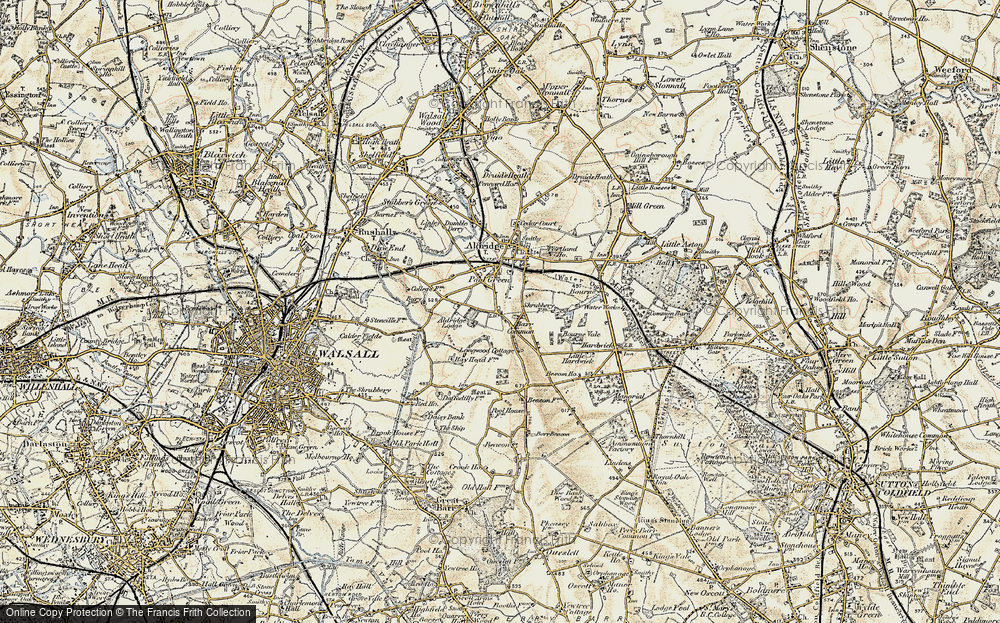 Old Map of Barr Common, 1902 in 1902