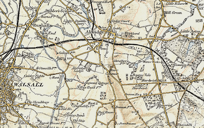Old map of Barr Common in 1902