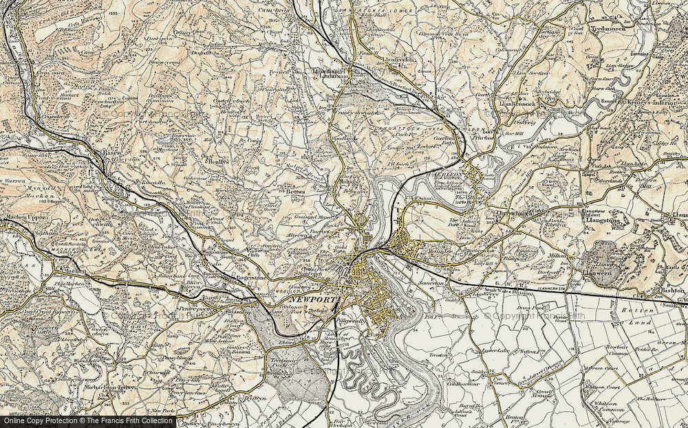 Old Map of Barrack Hill, 1899-1900 in 1899-1900