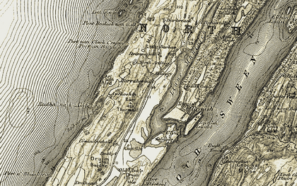 Old map of Kilmory in 1905-1907