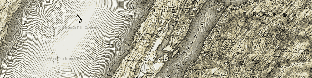 Old map of Barrahormid in 1905-1907
