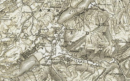 Old map of Barran in 1906-1907