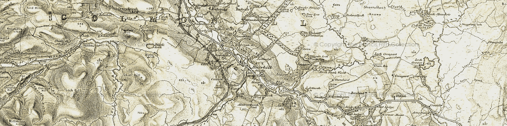 Old map of Linn Dhu in 1905