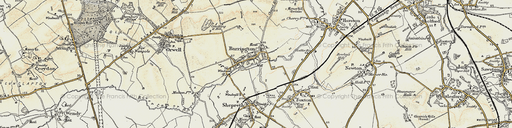 Old map of Barrington in 1899-1901