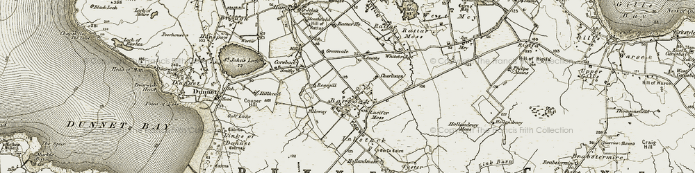 Old map of Barrock in 1912
