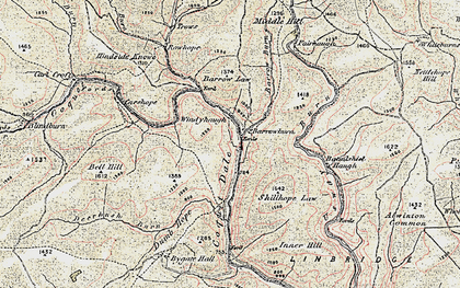 Old map of Dumb Hope in 1901-1904
