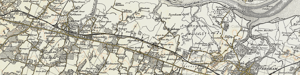 Old map of Barrow Green in 1897-1898