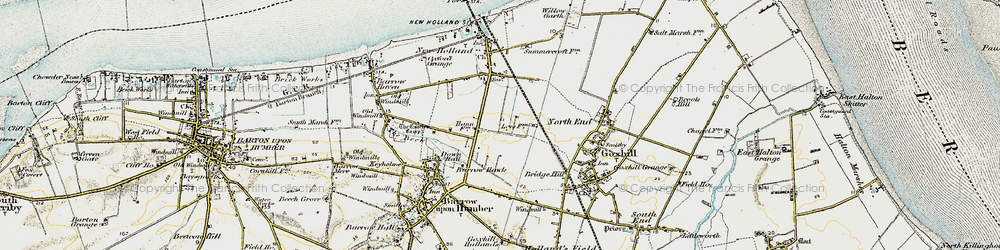 Old map of Barrow Hann in 1903-1908