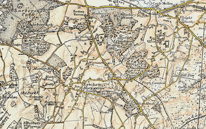 Old map of Lytchett Heath in 1897-1909