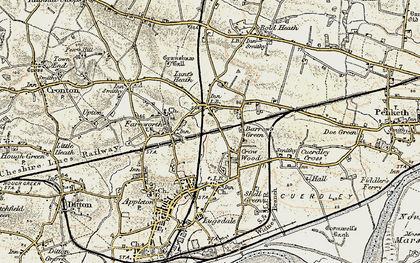 Old map of Barrow's Green in 1903