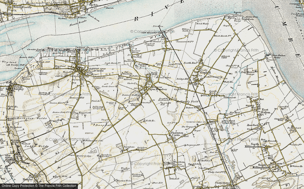 Old Map of Barrow upon Humber, 1903-1908 in 1903-1908