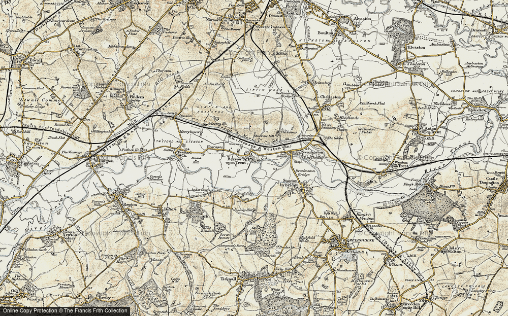 Old Map of Historic Map covering Barrow-hill in 1902-1903