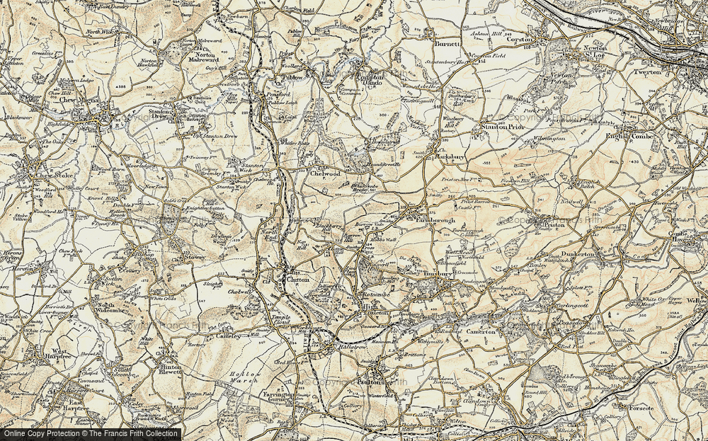 Old Map of Historic Map covering Whidcombe Brake in 1899