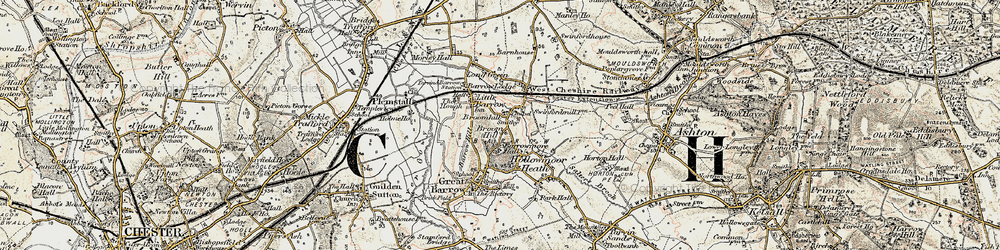 Old map of Barrowmore Estate in 1902-1903