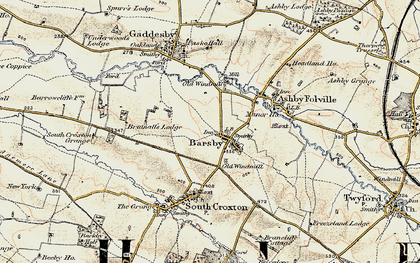 Old map of Barsby in 1902-1903