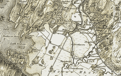 Old map of Barsloisnoch in 1906-1907