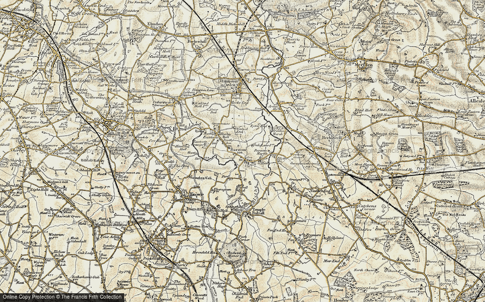 Old Map of Barston, 1901-1902 in 1901-1902