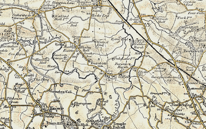 Old map of Barston in 1901-1902