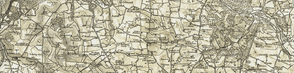 Old map of Balgove in 1909-1910