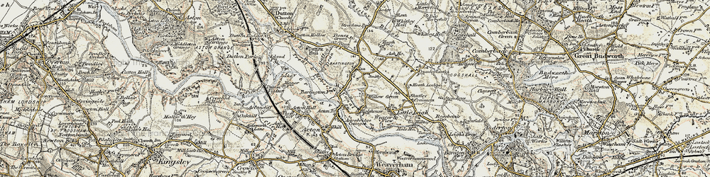 Old map of Bartington in 1902-1903