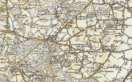 Old map of Bartley in 1897-1909