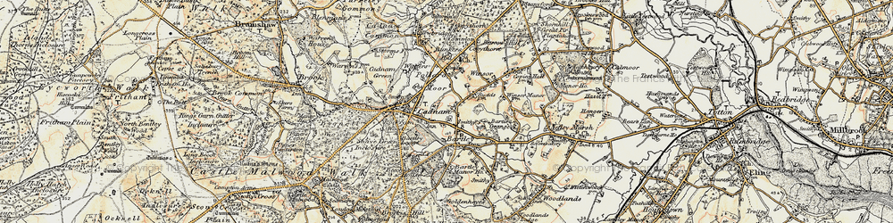 Old map of Bartley in 1897-1909