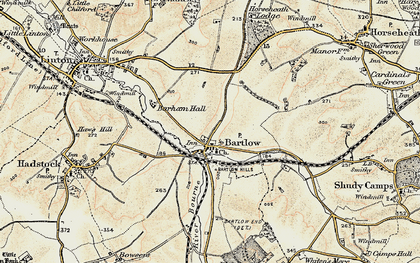 Old map of Bartlow in 1898-1901