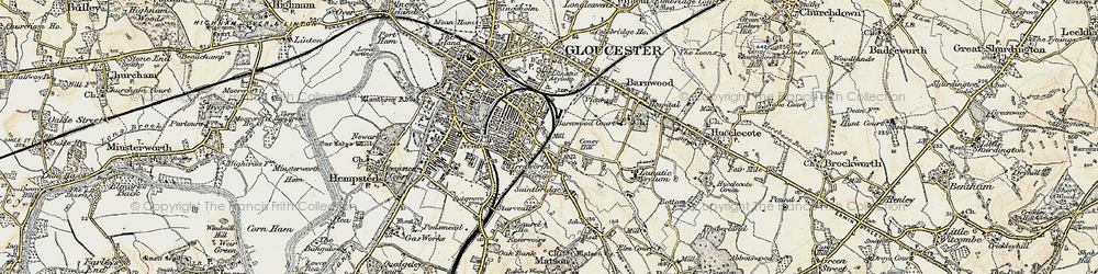 Old map of Barton in 1898-1900