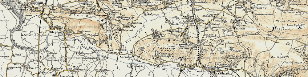 Old map of Barton in 1899-1900