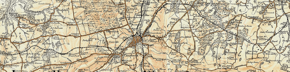 Old map of Barton in 1899