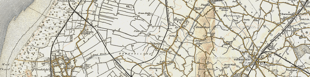 Old map of Barton in 1902-1903