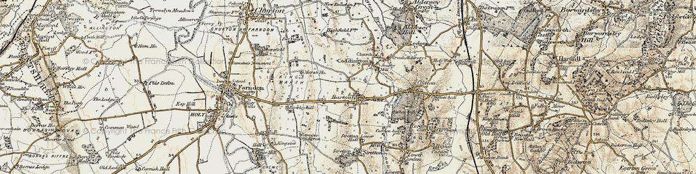 Old map of Barton in 1902-1903