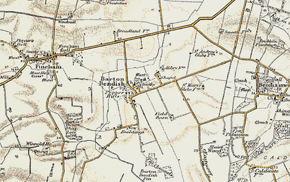 Old map of Barton Bendish Fen in 1901-1902