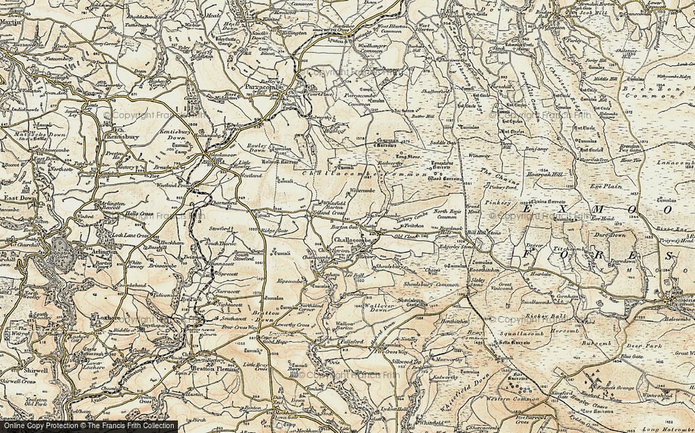Old Map of Barton Gate, 1900 in 1900