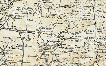 Old map of Yelland Cross in 1900
