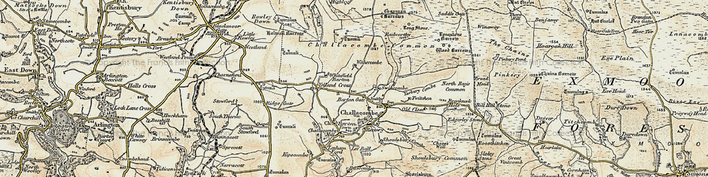 Old map of Yelland Cross in 1900