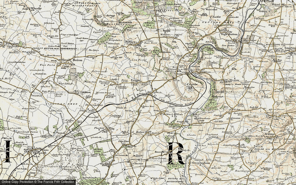 Old Map of Historic Map covering Barton Hill Ho in 1903
