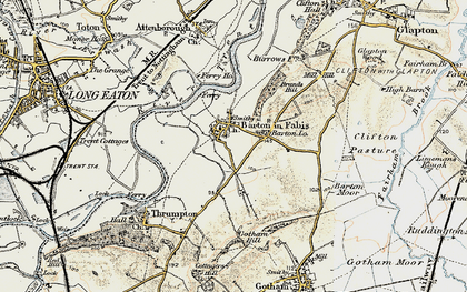 Old map of Barton in Fabis in 1902-1903