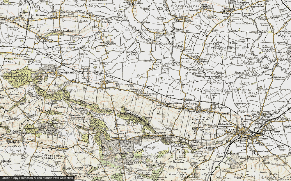 Old Map of Barton-le-Street, 1903-1904 in 1903-1904