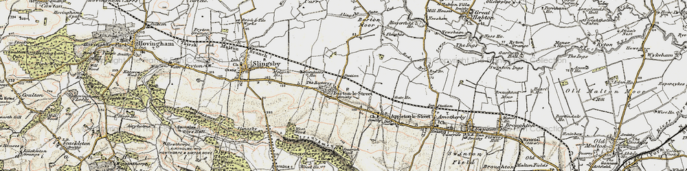 Old map of Barton-le-Street in 1903-1904