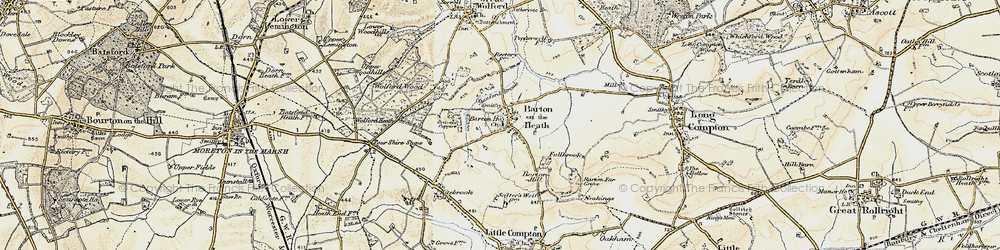 Old map of Barton-on-the-Heath in 1899