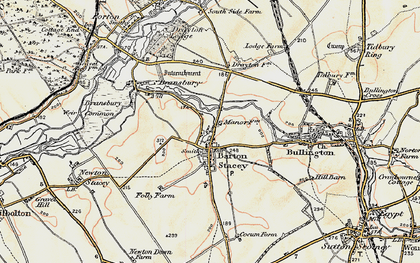 Old map of Barton Stacey in 1897-1900