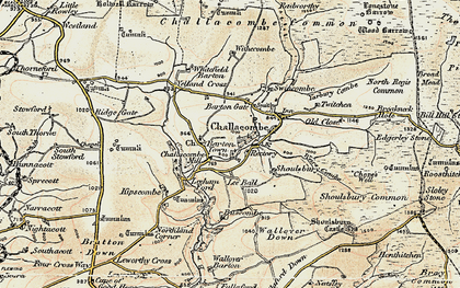 Old map of Barton Town in 1900