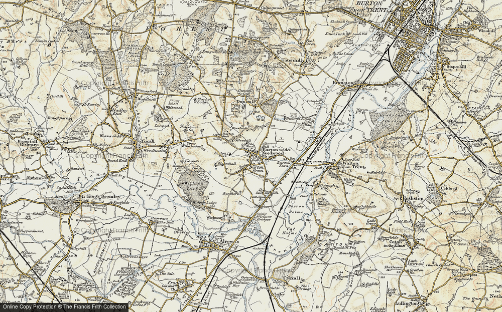 Old Map of Barton-under-Needwood, 1902 in 1902