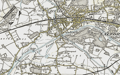 Old map of Barton Upon Irwell in 1903