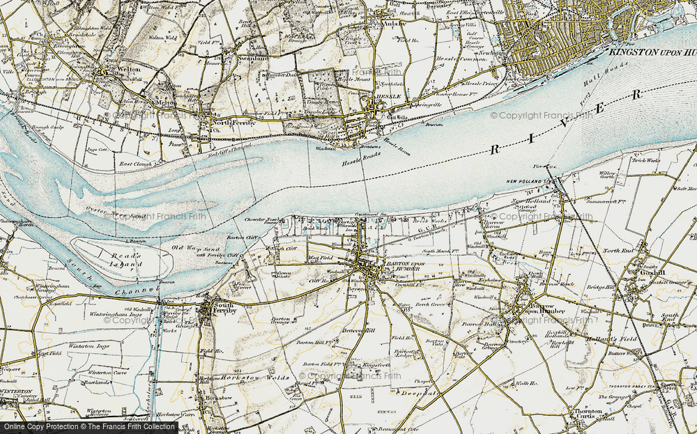 Old Map of Historic Map covering Barton Cliff in 1903-1908